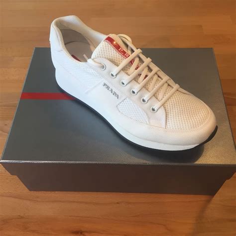 prada runners white|Prada shoes.